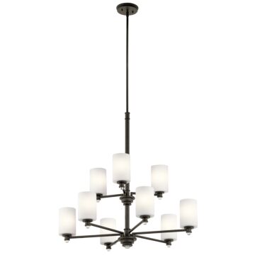 Joelson Nine Light Chandelier in Olde Bronze by Kichler