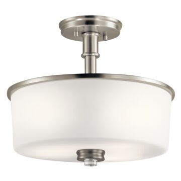 Joelson Three Light Semi Flush Mount in Brushed Nickel by Kichler