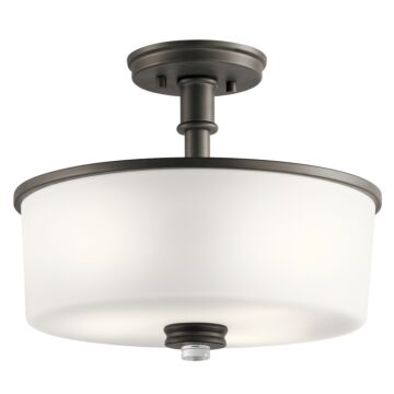 Joelson Three Light Semi Flush Mount in Olde Bronze by Kichler