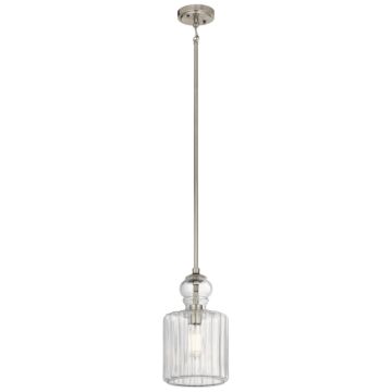 Riviera One Light Pendant in Brushed Nickel by Kichler