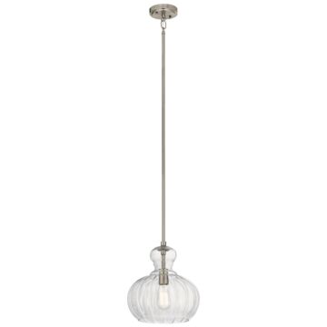 Riviera One Light Pendant in Brushed Nickel by Kichler