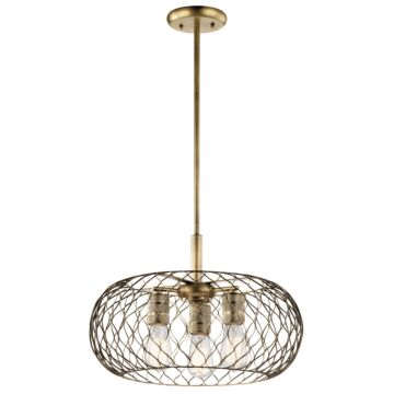 Devin Three Light Pendant in Natural Brass by Kichler