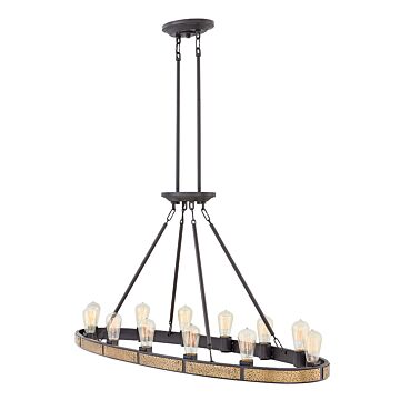Hinkley Everett 12-Light Linear Chandelier In Bronze