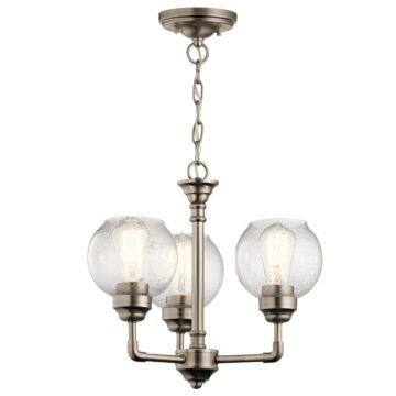 Niles Three Light Chandelier Semi Flush Mount in Antique Pewter by Kichler