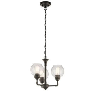 Niles Three Light Chandelier Semi Flush Mount in Olde Bronze by Kichler
