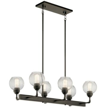 Niles Six Light Linear Chandelier in Olde Bronze by Kichler