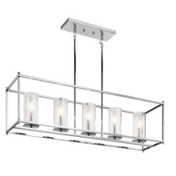 Crosby Five Light Linear Chandelier in Chrome by Kichler