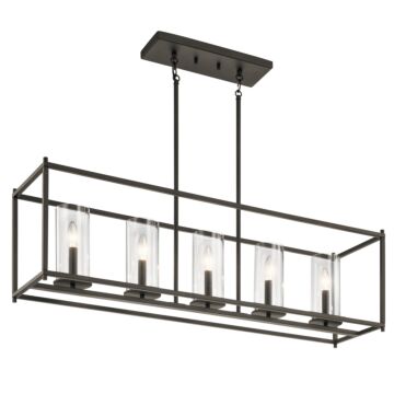 Crosby Five Light Linear Chandelier in Olde Bronze by Kichler