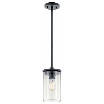Crosby One Light Mini Pendant in Black by Kichler