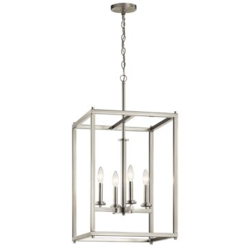 Crosby Four Light Foyer Pendant in Brushed Nickel by Kichler