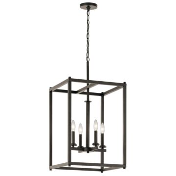 Crosby Four Light Foyer Pendant in Olde Bronze by Kichler