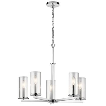 Crosby Five Light Chandelier in Chrome by Kichler