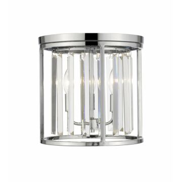 Z-Lite Monarch 3-Light Flush Mount Ceiling Light In Chrome