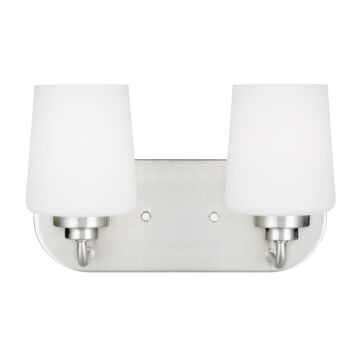 Windom 2-Light Bathroom Vanity Light in Brushed Nickel