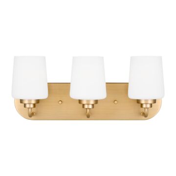 Windom 3-Light Bathroom Vanity Light in Satin Brass