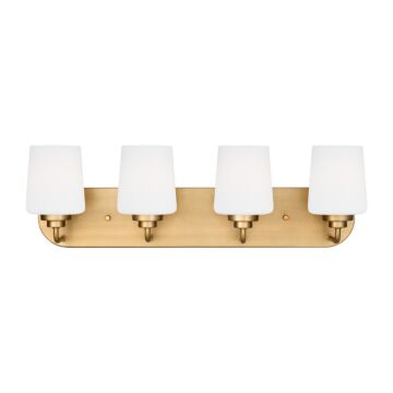 Windom 4-Light Bathroom Vanity Light in Satin Brass