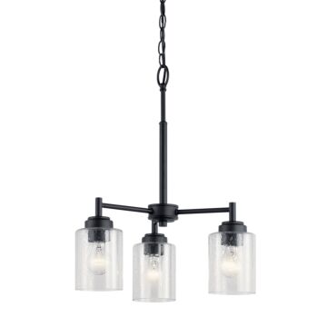 Winslow Three Light Mini Chandelier in Black by Kichler