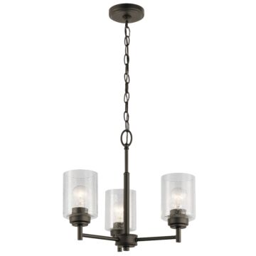 Winslow Three Light Mini Chandelier in Olde Bronze by Kichler
