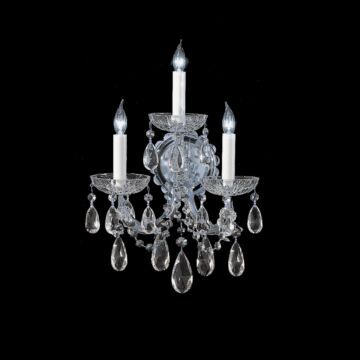 Maria Theresa Three Light Wall Sconce in Polished Chrome by Crystorama