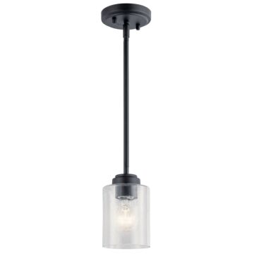 Winslow One Light Mini Pendant in Black by Kichler