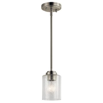 Winslow One Light Mini Pendant in Brushed Nickel by Kichler