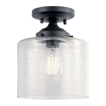 Winslow One Light Semi Flush Mount in Black by Kichler