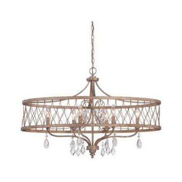 West Liberty Six Light Island Pendant in Olympus Gold by MinkaLavery