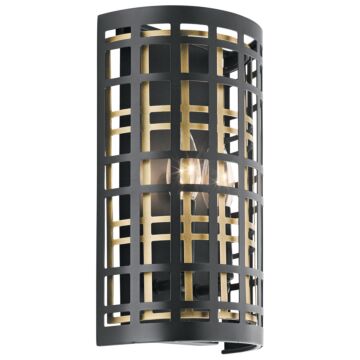 Aldergate Two Light Wall Sconce in Black by Kichler