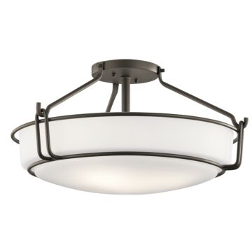 Alkire Four Light Semi Flush Mount in Olde Bronze by Kichler