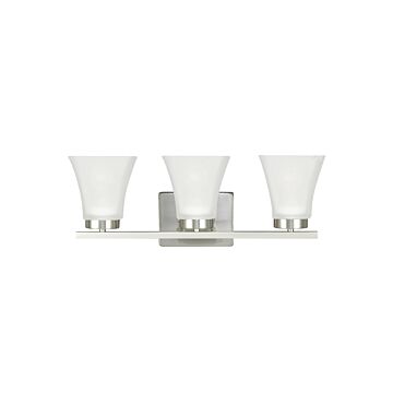 Generation Lighting Bayfield 3-Light 20" Bathroom Vanity Light in Brushed Nickel