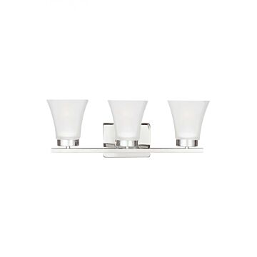 Generation Lighting Bayfield 3-Light 20" Bathroom Vanity Light in Chrome