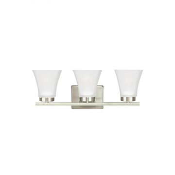 Generation Lighting Bayfield 3-Light 20" Bathroom Vanity Light in Brushed Nickel