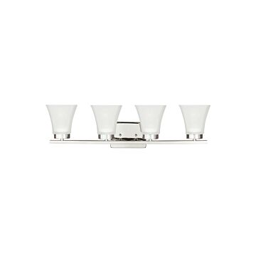 Generation Lighting Bayfield 4-Light 28" Bathroom Vanity Light in Chrome