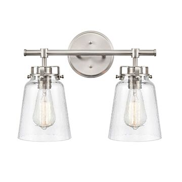 Amberose Two Light Vanity in Brushed Nickel by Millennium