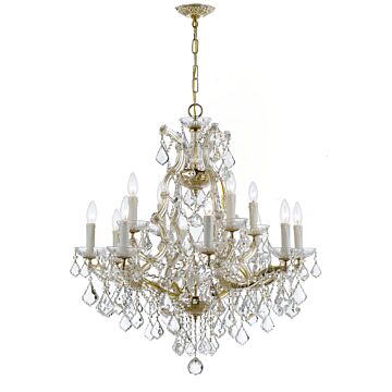 Maria Theresa 13 Light Chandelier in Gold by Crystorama