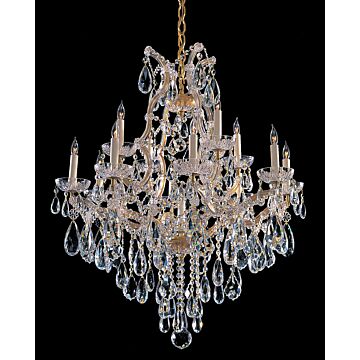 Maria Theresa 13 Light Chandelier in Gold by Crystorama