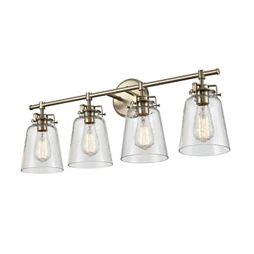 Amberose Four Light Vanity in Modern Gold by Millennium