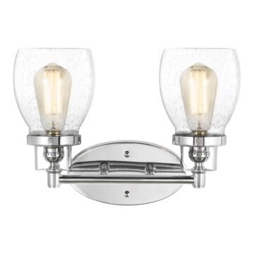 Generation Lighting Belton 2-Light Bathroom Vanity Light in Chrome
