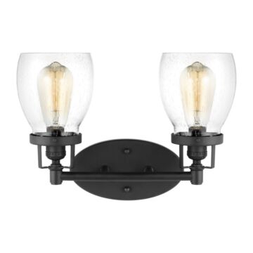Belton 2-Light Bathroom Vanity Light in Midnight Black