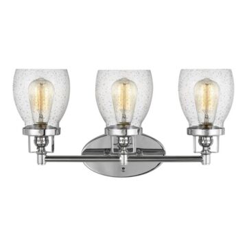 Generation Lighting Belton 3-Light Bathroom Vanity Light in Chrome