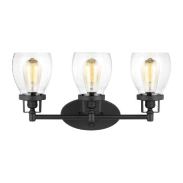 Belton 3-Light Bathroom Vanity Light in Midnight Black