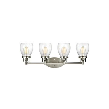 Generation Lighting Belton 4-Light 29 Bathroom Vanity Light in Brushed Nickel