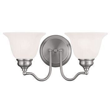 Essex 2-Light Bathroom Vanity Light in Brushed Nickel