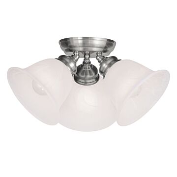 Essex 3-Light Ceiling Mount in Brushed Nickel