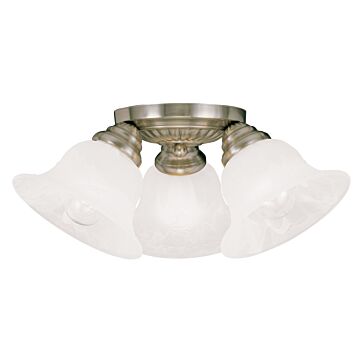 Edgemont 3-Light Ceiling Mount in Antique Brass