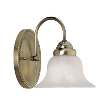 Edgemont 1-Light Bathroom Vanity Light in Antique Brass