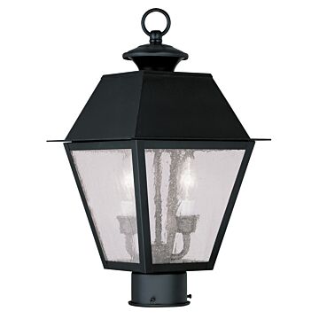 Mansfield 2-Light Outdoor Post Lantern in Black