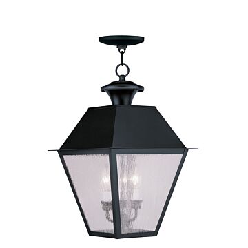 Mansfield 3-Light Outdoor Pendant in Black