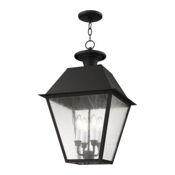 Mansfield 4-Light Outdoor Pendant in Black