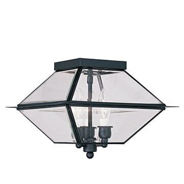 Westover 3-Light Outdoor Ceiling Mount in Black